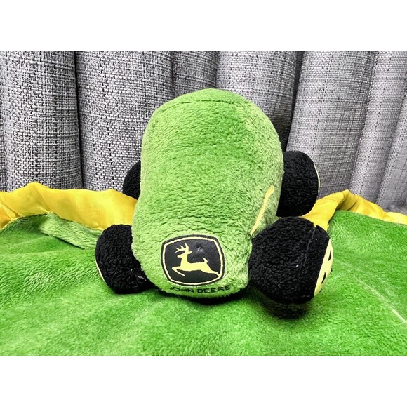 Scene Weaver John Deere JD Tractor Lovey Green Security Blanket Plush Toy 16 In - Picture 5 of 10